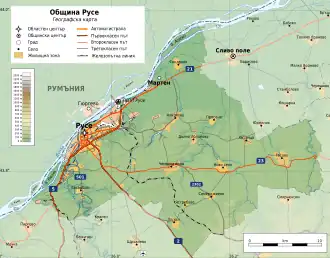 Община Русе на карте