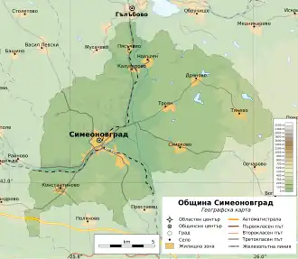 Община Симеоновград на карте