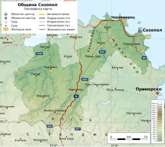 Община Созопол на карте