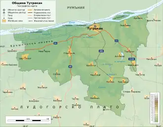 Община Тутракан на карте