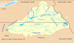 Карта бассейна Булл-Ран
