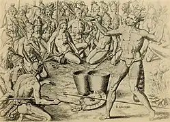 Ритуальный танец. Литография