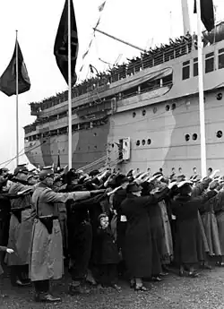 1939 год, прибытие немцев-переселенцев в г. Щецин