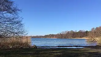 Вид на озеро Буресё весной 2017 года