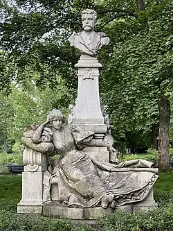 Памятник Ги де Мопассану, парк Монсо, Париж