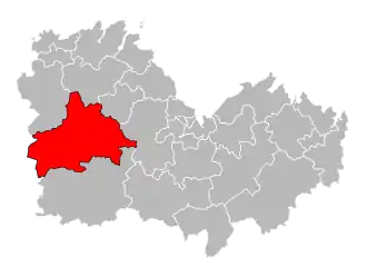 Кантон на карте департамента Кот-д’Армор