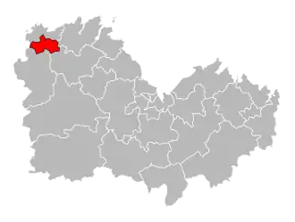 Кантон на карте департамента Кот-д’Армор