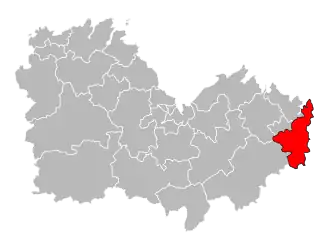 Кантон на карте департамента Кот-д’Армор
