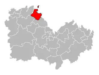 Кантон на карте департамента Кот-д’Армор