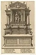 Проект кенотафа. Офорт Л. ван Дутекюма по рисунку Г. Вредемана де Вриса. 1563