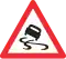 Schleudergefahr/Chaussée glissante/Strada sdrucciolevole