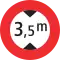 Höchsthöhe/Accès interdit aux véhicules dont la hauteur, chargement compris, est supérieure au nombre indiqué/Transito vietato ai veicoli aventi altezza superiore