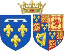 Герб Генриетты Английской, герцогини Орлеанской