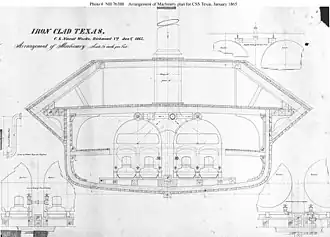 Мидель-шпангоут «Техаса».