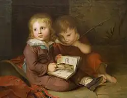 Портрет сыновей художника. 1790-е. Холст, масло. Частное собрание