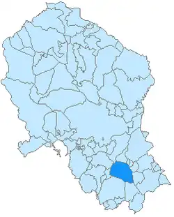 Расположение муниципалитета Кабра на карте провинции