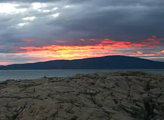 Гора Кадиллак на закате.