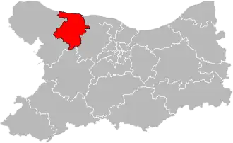 Кантон на карте департамента Кальвадос