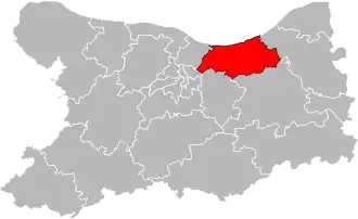 Кантон на карте департамента Кальвадос