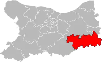 Кантон на карте департамента Кальвадос