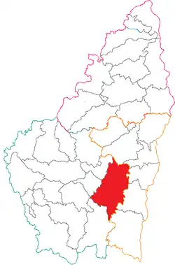 Кантон на карте департамента Ардеш