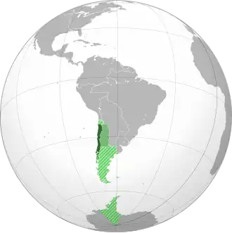 Генерал-капитанство Чили на карте