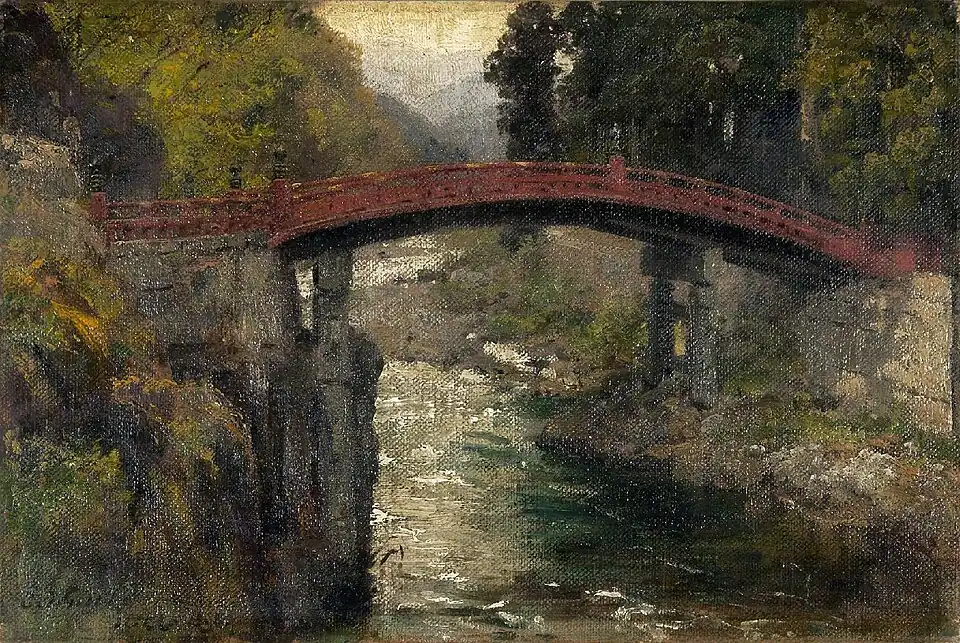 Карл Вутке, «Священный мост (Синкё) в Никко» (1898)