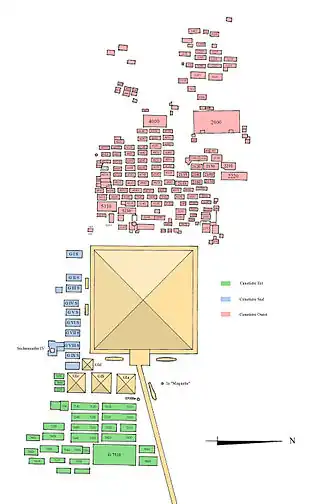 Общий план, на котором указано месторасположение пирамиды