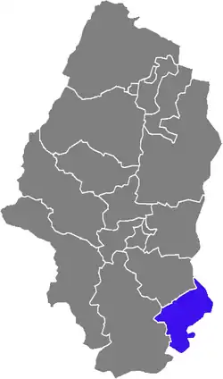 Кантон на карте департамента Верхний Рейн