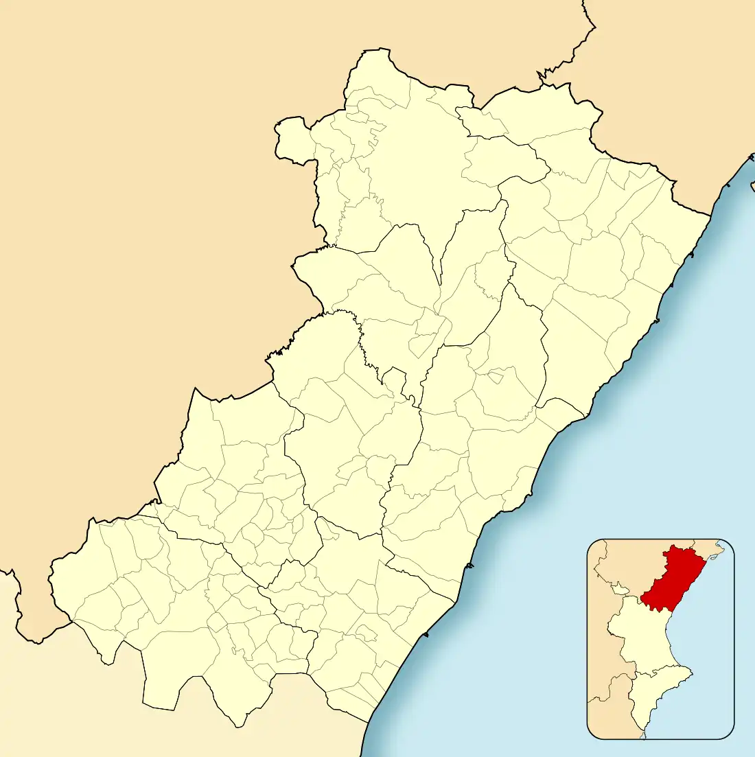 Вильярреаль на карте