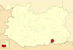 Расположение муниципалитета на карте провинции