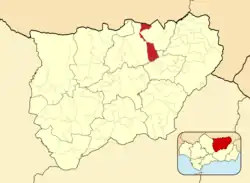 Расположение муниципалитета Кастельяр-дель-Кондадо на карте провинции