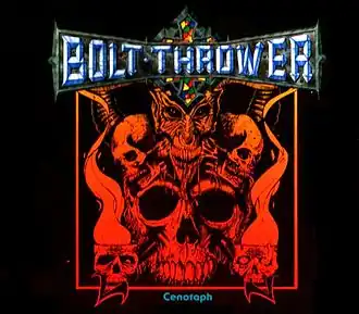 Обложка альбома Bolt Thrower «Cenopath» (1990)