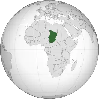 Чад на карте мира
