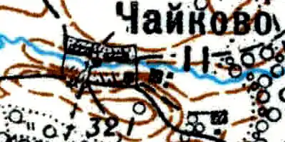 Деревня Чайково на карте 1926 года