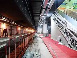 Строительство подземной станции Аэропорт Чаншуй (линия 6)