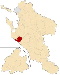 Кантон на карте департамента Шаранта Приморская