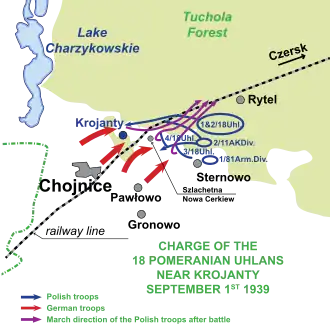 Схема битвы под Кроянтами