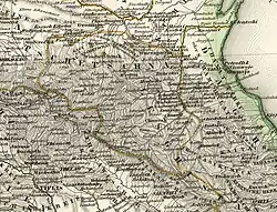 Имамат на карте Дж. Грассла, 1856 год
