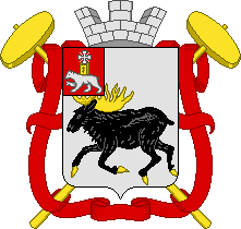 Проект герба Чердыни, разработанный в 1862 году, рисунок Ю. Калинкина