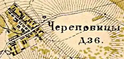План деревни Череповицы. 1885 год