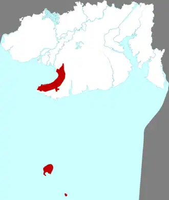 Хайчэн на карте