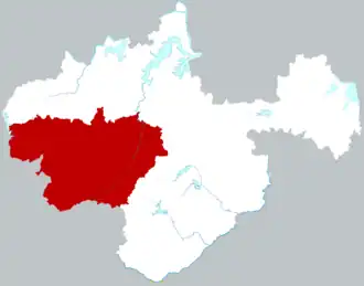 Динъюань на карте