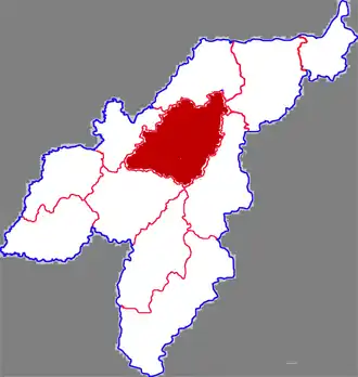 Линчэн на карте