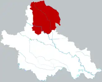 Тайхэ на карте