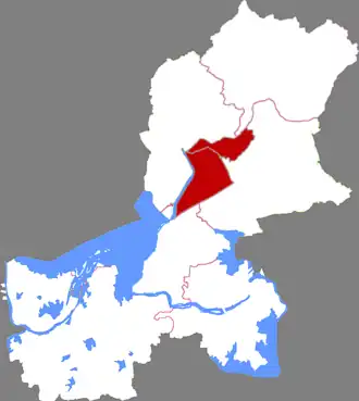 Цинцзянпу на карте