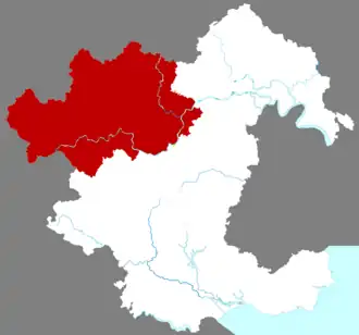 Цзеси на карте