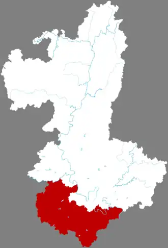 Люцзян на карте