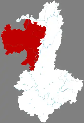 Жуншуй-Мяоский автономный уезд на карте