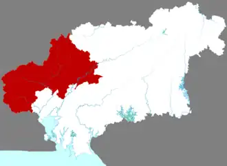 Циньбэй на карте